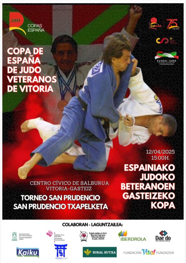 10 medallas en la Copa de España de Judo Veteranos de Vitoria 12-04-25